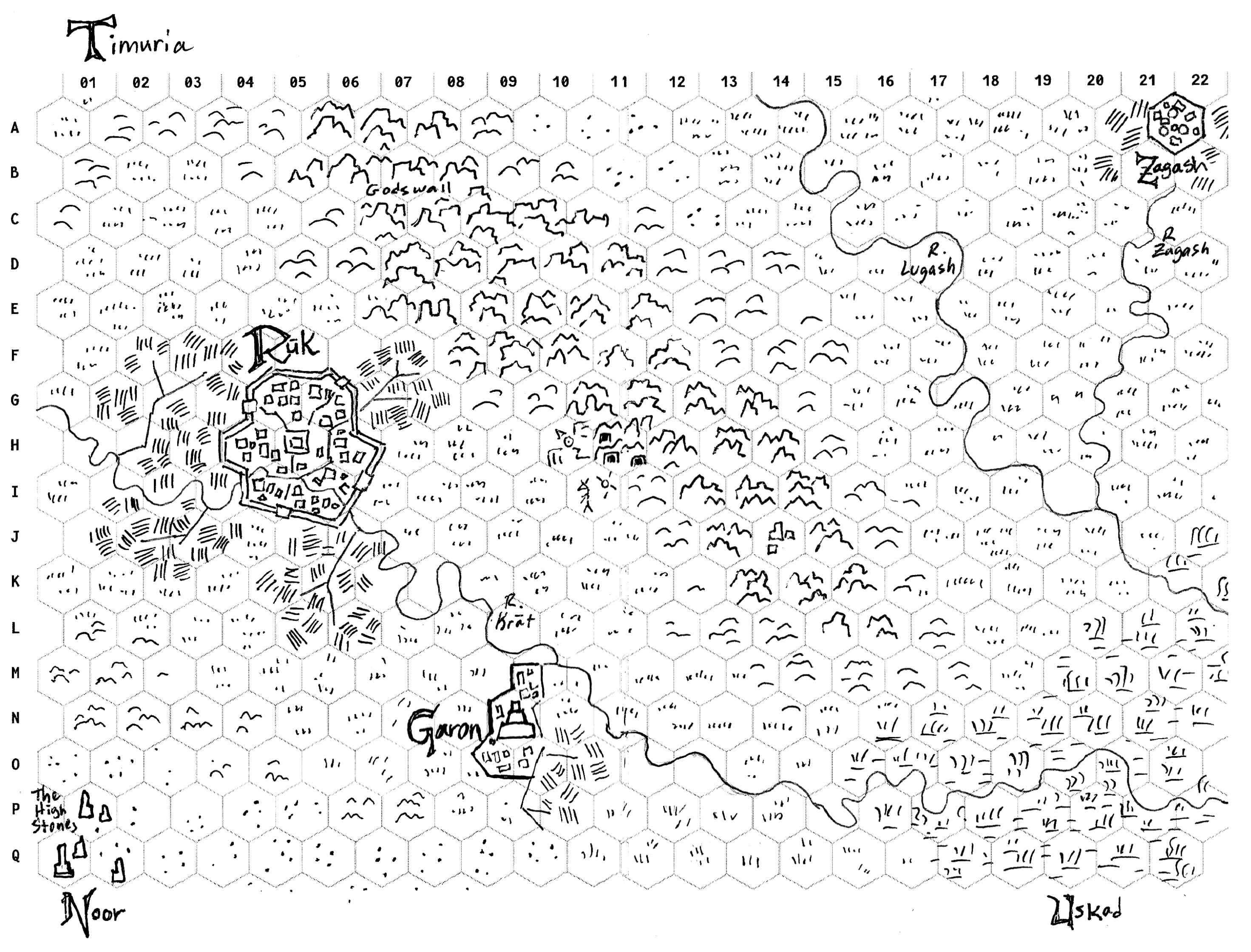 Timura Hex Map